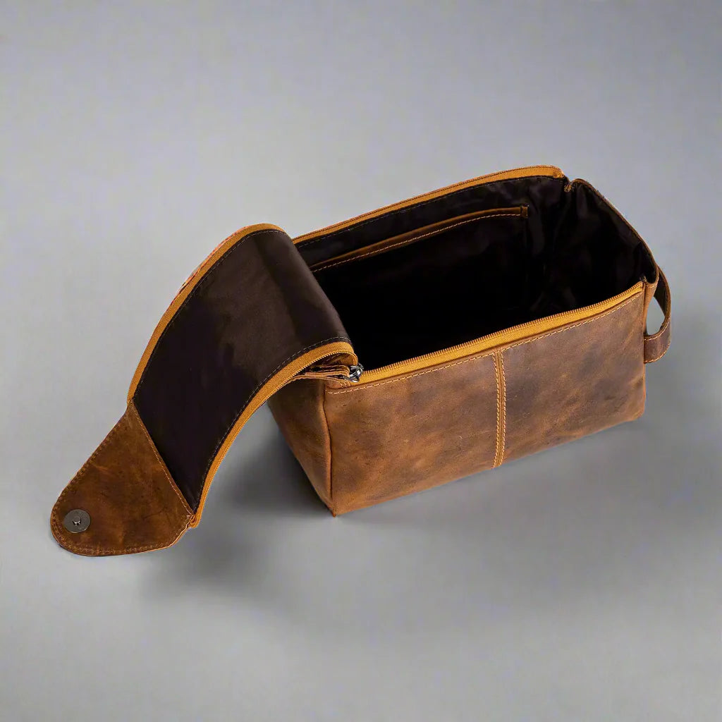 Trousse de toilette de voyage Darwin en cuir Greenwood