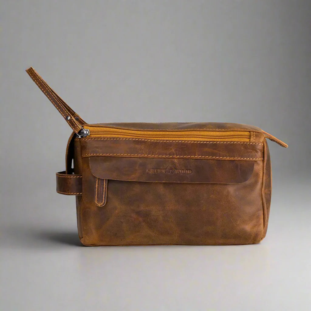 Trousse de toilette de voyage Darwin en cuir Greenwood