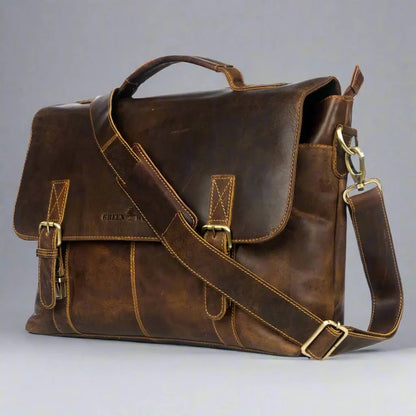 Sacoche pour ordinateur portable en cuir Greenwood