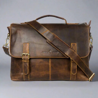 Sacoche pour ordinateur portable en cuir Greenwood