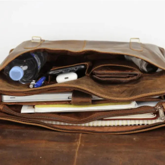 Sacoche pour ordinateur portable en cuir Greenwood