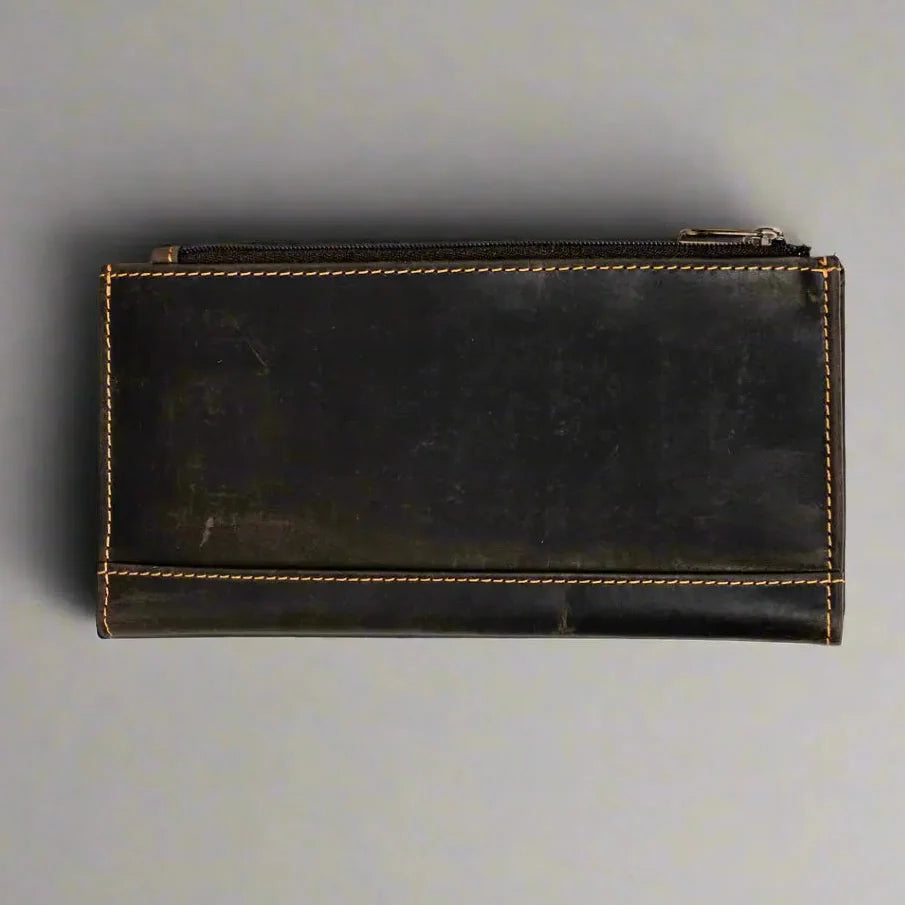 Portefeuille en cuir Greenwood avec protection RFID et poche zippée