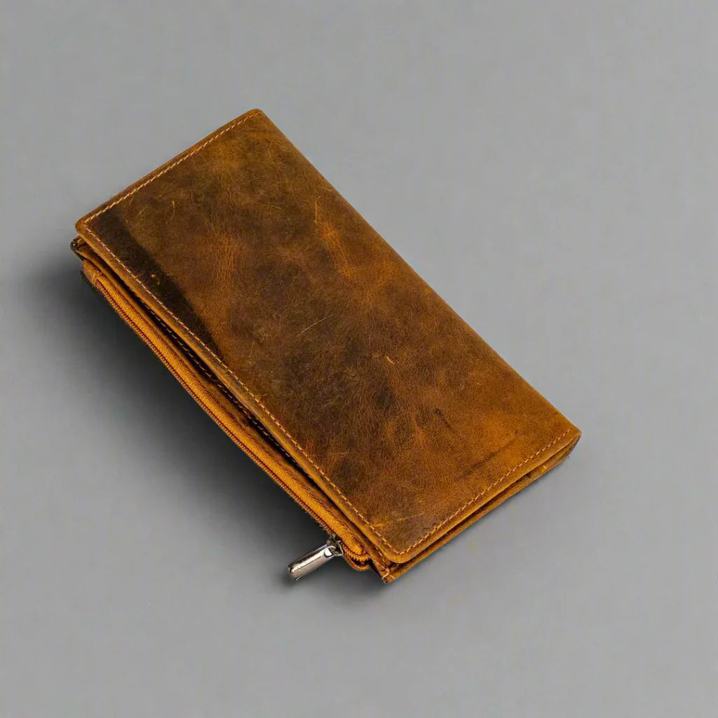 Portefeuille en cuir Greenwood avec protection RFID et poche zippée