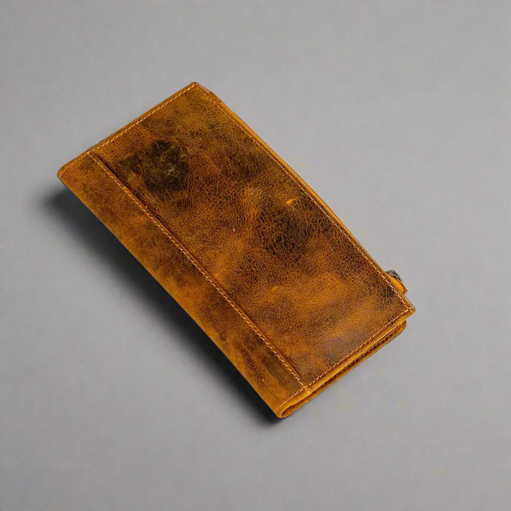 Portefeuille en cuir Greenwood avec protection RFID et poche zippée