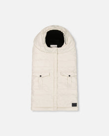 Evolutive Baby Footmuff Designed For Car Seat And Stroller Off-White