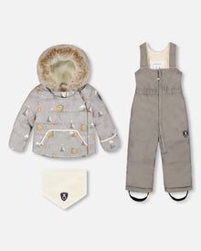 Combinaison de Neige Deux Pièces Bébé Snug Grise