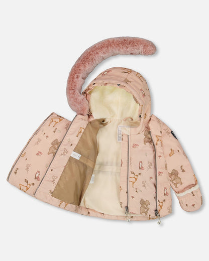 Ensemble de neige deux pièces pour bébé, rose poudré