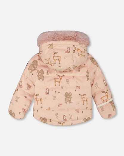 Ensemble de neige deux pièces pour bébé, rose poudré