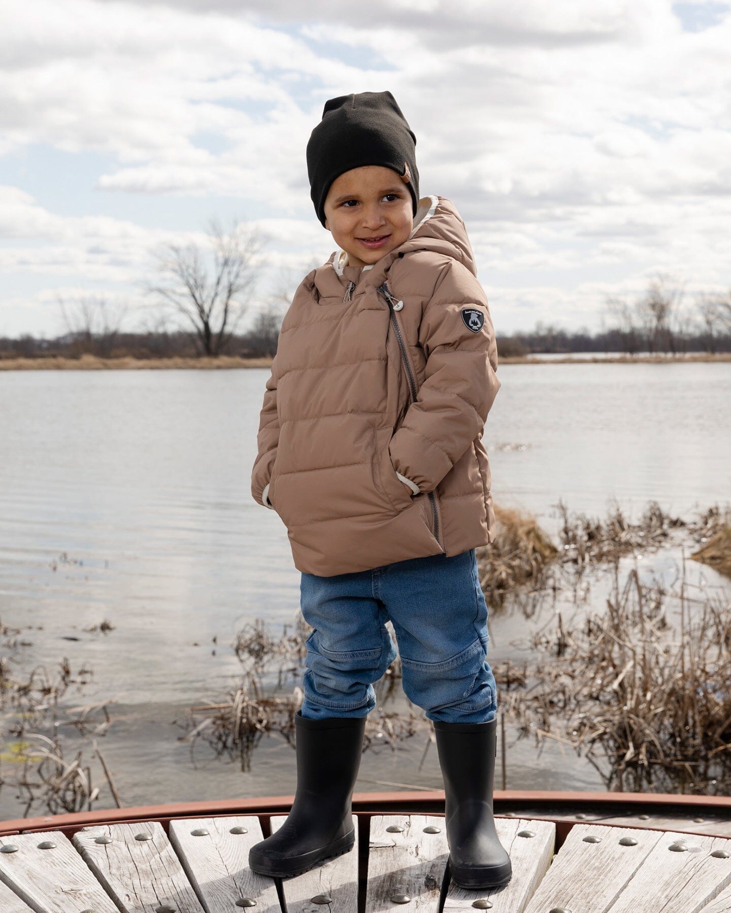 Manteau bouffant d'hiver compressible conçu pour les sièges auto Chanterelle