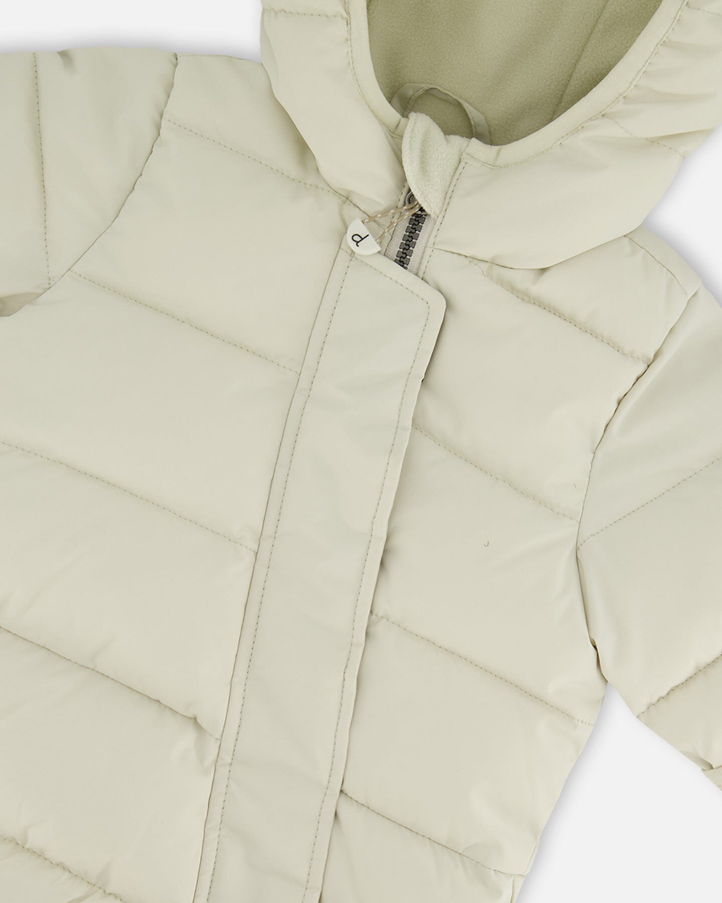 One-Piece Baby Cloud Packable Snowsuit Designed For Car Seat Off-White