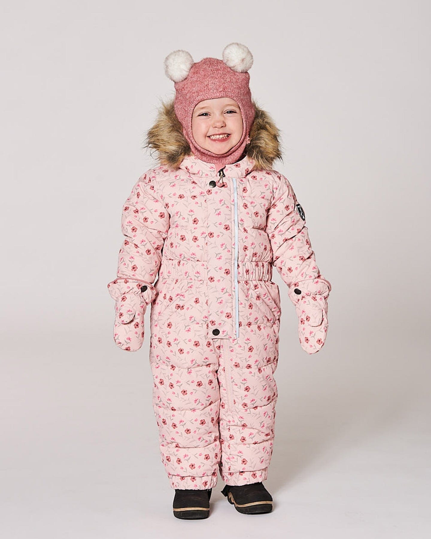 Combinaison bébé une pièce originale, motif Mini-Fleurs Rose