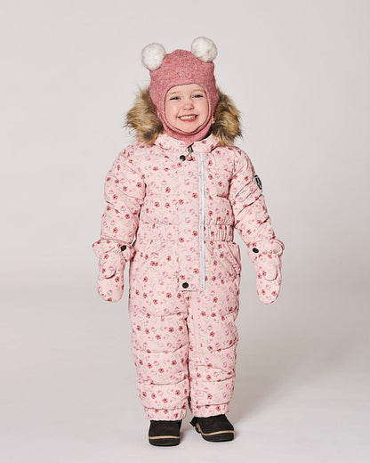 Combinaison bébé une pièce originale, motif Mini-Fleurs Rose