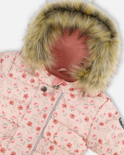 Combinaison bébé une pièce originale, motif Mini-Fleurs Rose