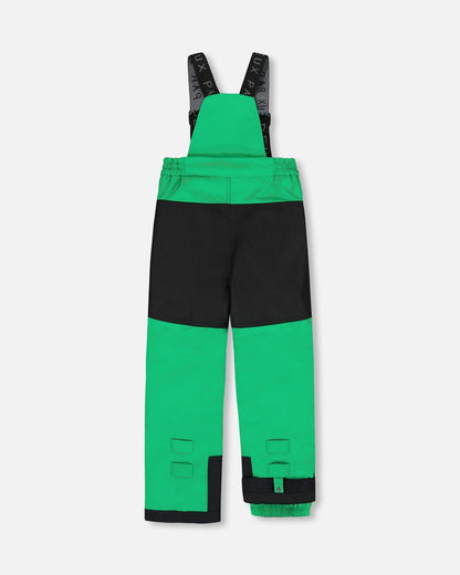 Ensemble de ski deux pièces avec veste color block verte