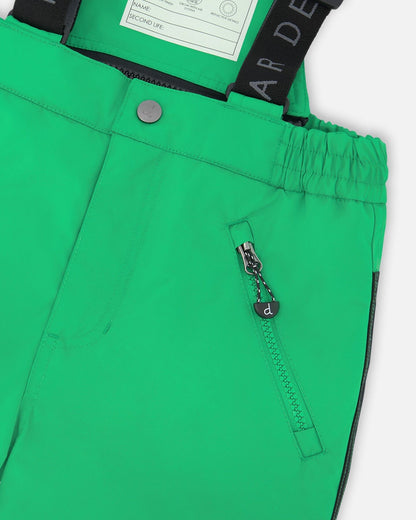 Ensemble de ski deux pièces avec veste color block verte