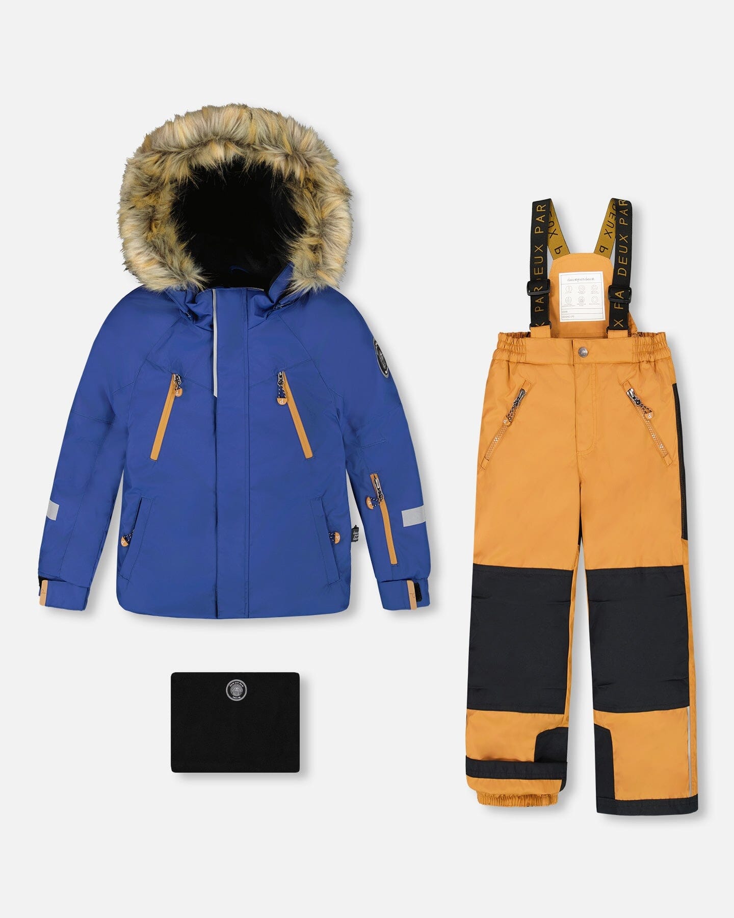 Combinaison de Neige Deux Pièces Bleu Marine et Marron