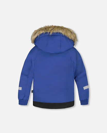 Combinaison de Neige Deux Pièces Bleu Marine et Marron