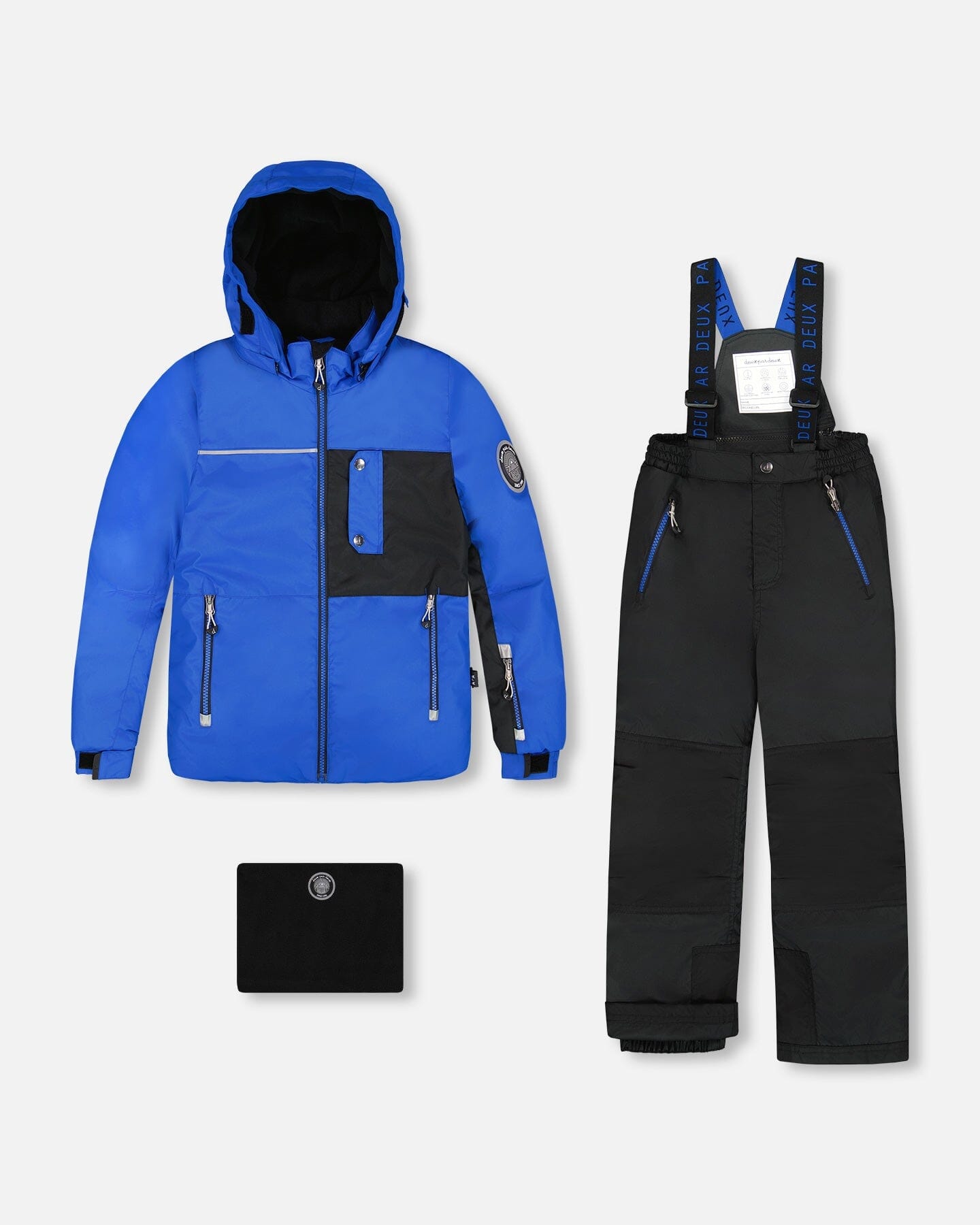 Ensemble de neige deux pièces avec veste contrastée noire