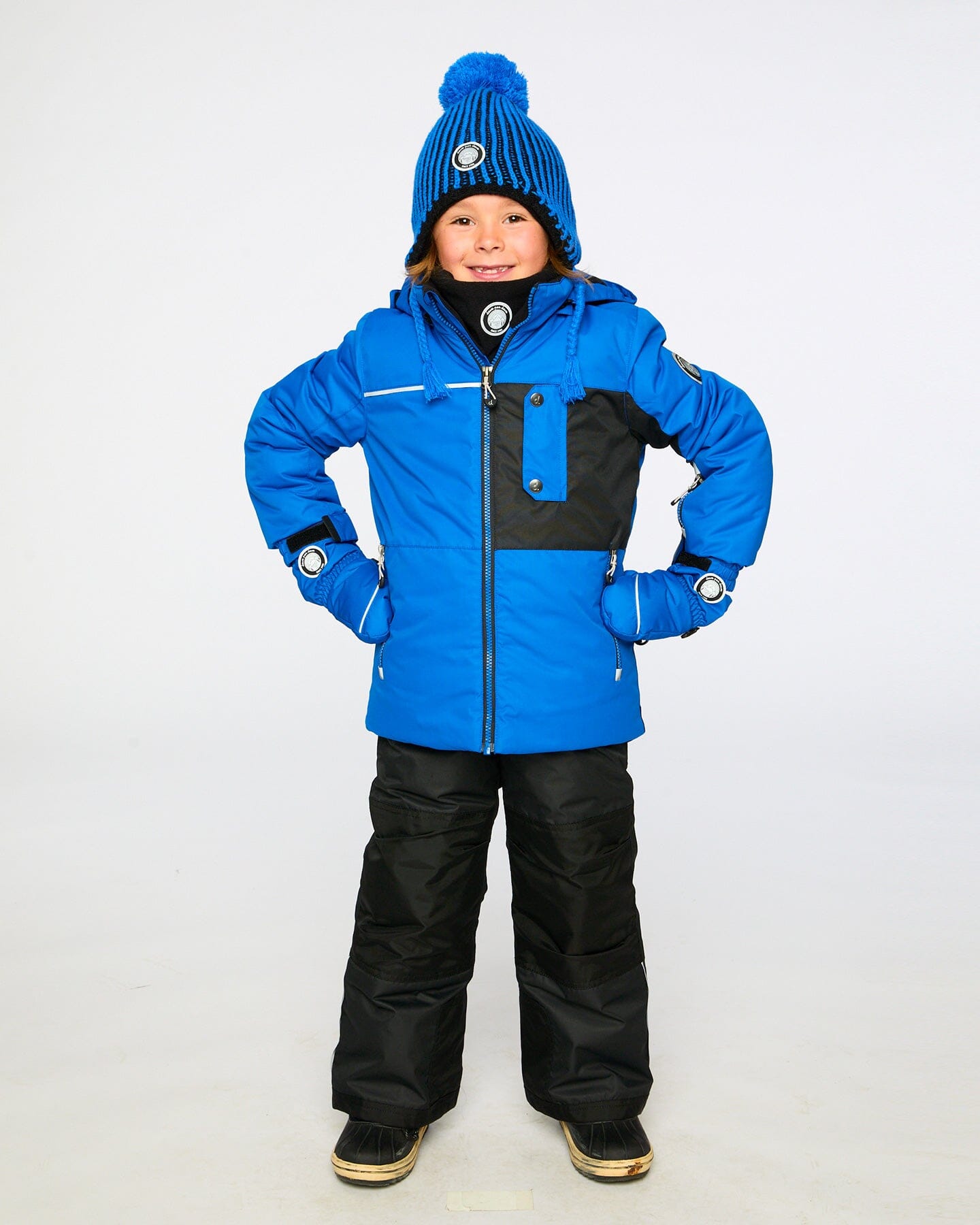 Ensemble de neige deux pièces avec veste contrastée noire