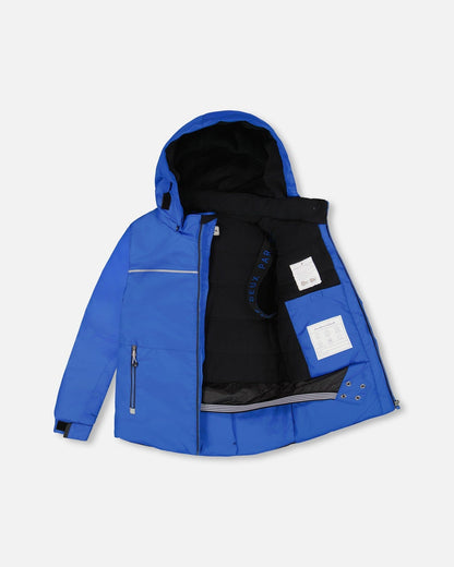 Ensemble de neige deux pièces avec veste contrastée noire