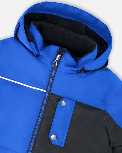Ensemble de neige deux pièces avec veste contrastée noire