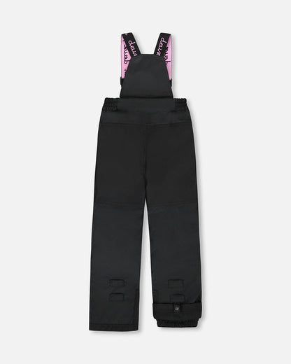 Ensemble de ski deux pièces noir avec imprimé multicolore