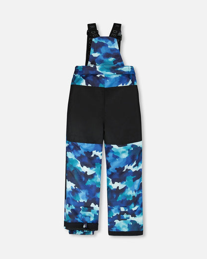 Combinaison de ski deux pièces bleu sarcelle camouflage