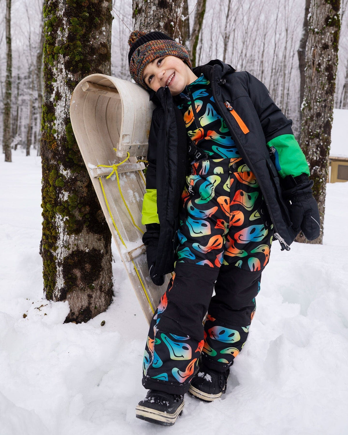 Two-Piece Play Snowsuit Smiley Face