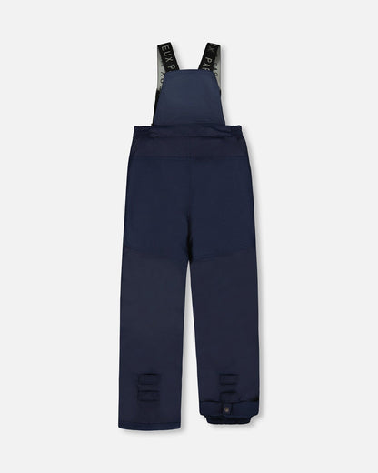 Ensemble de neige deux pièces avec veste imprimée color block bleu marine