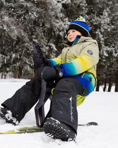 Two-Piece Play Snowsuit With Gradient Jacket Black