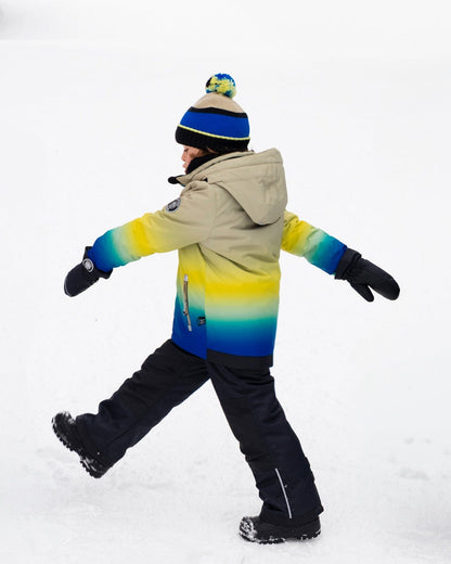 Two-Piece Play Snowsuit With Gradient Jacket Black