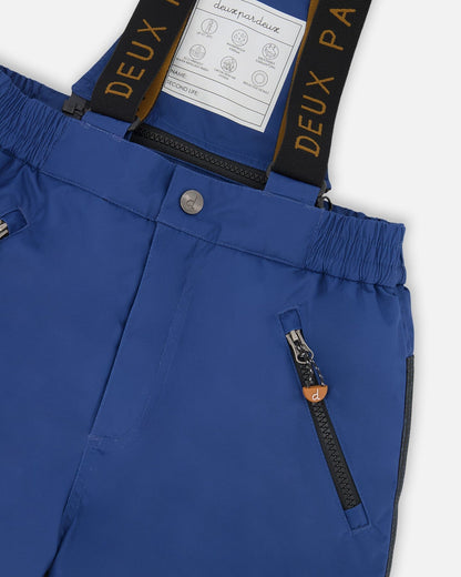 Ensemble de neige deux pièces avec veste imprimée dinosaures bleu marine