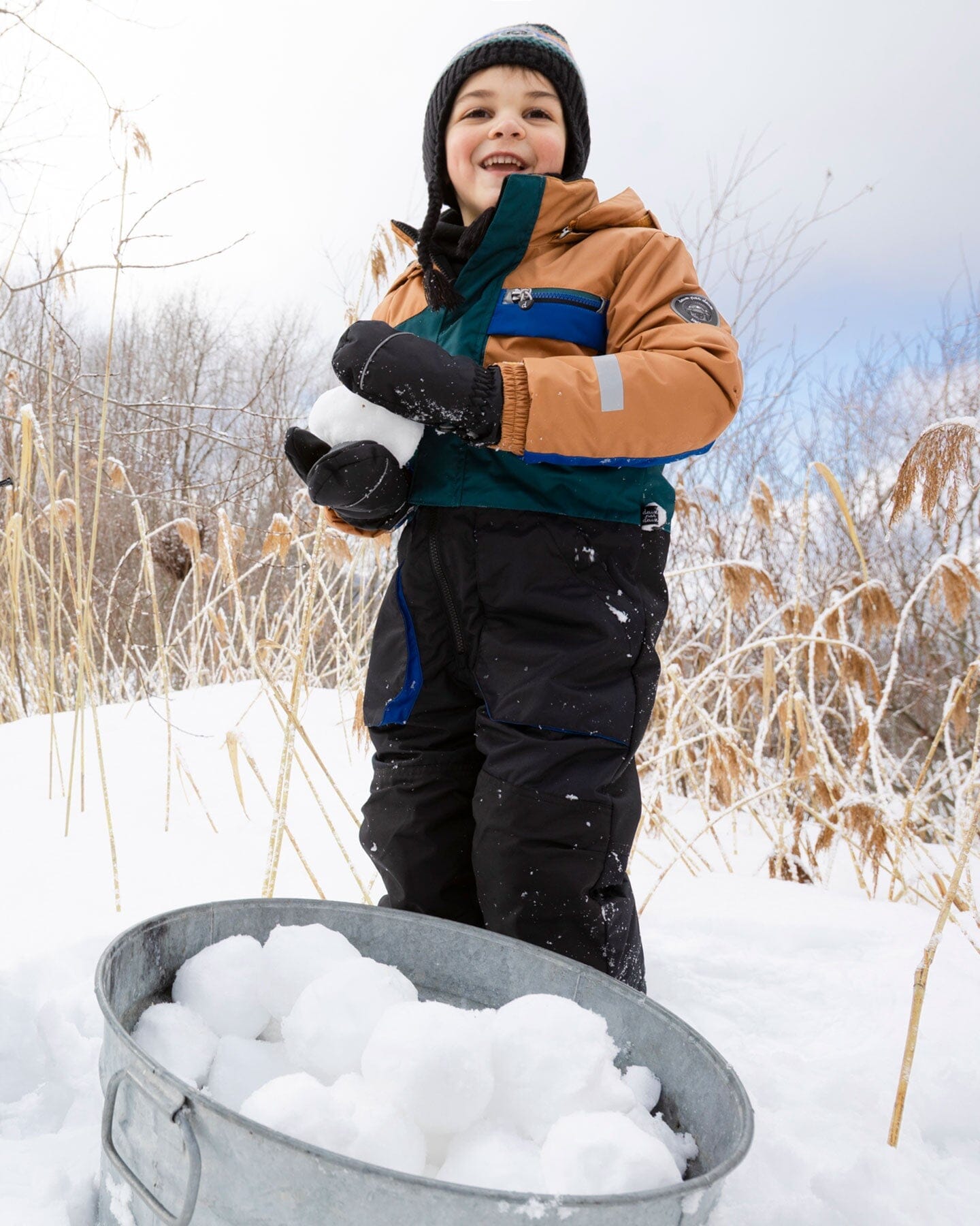 One-Piece Play Snowsuit Colorblocked And Black