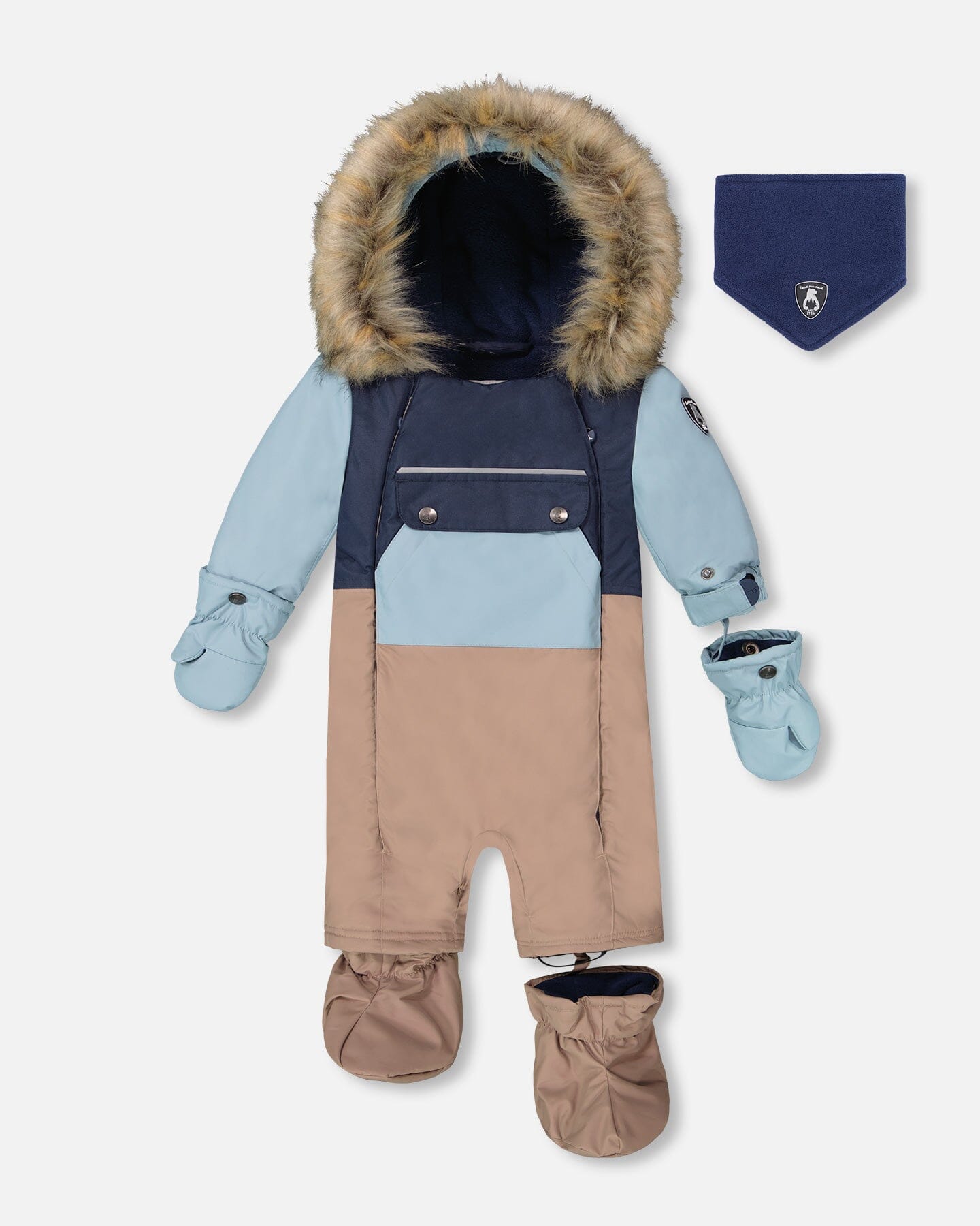 Combinaison de Neige Bébé Une Pièce Conçue Pour Siège Auto Taupe