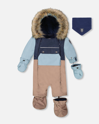 Combinaison de Neige Bébé Une Pièce Conçue Pour Siège Auto Taupe