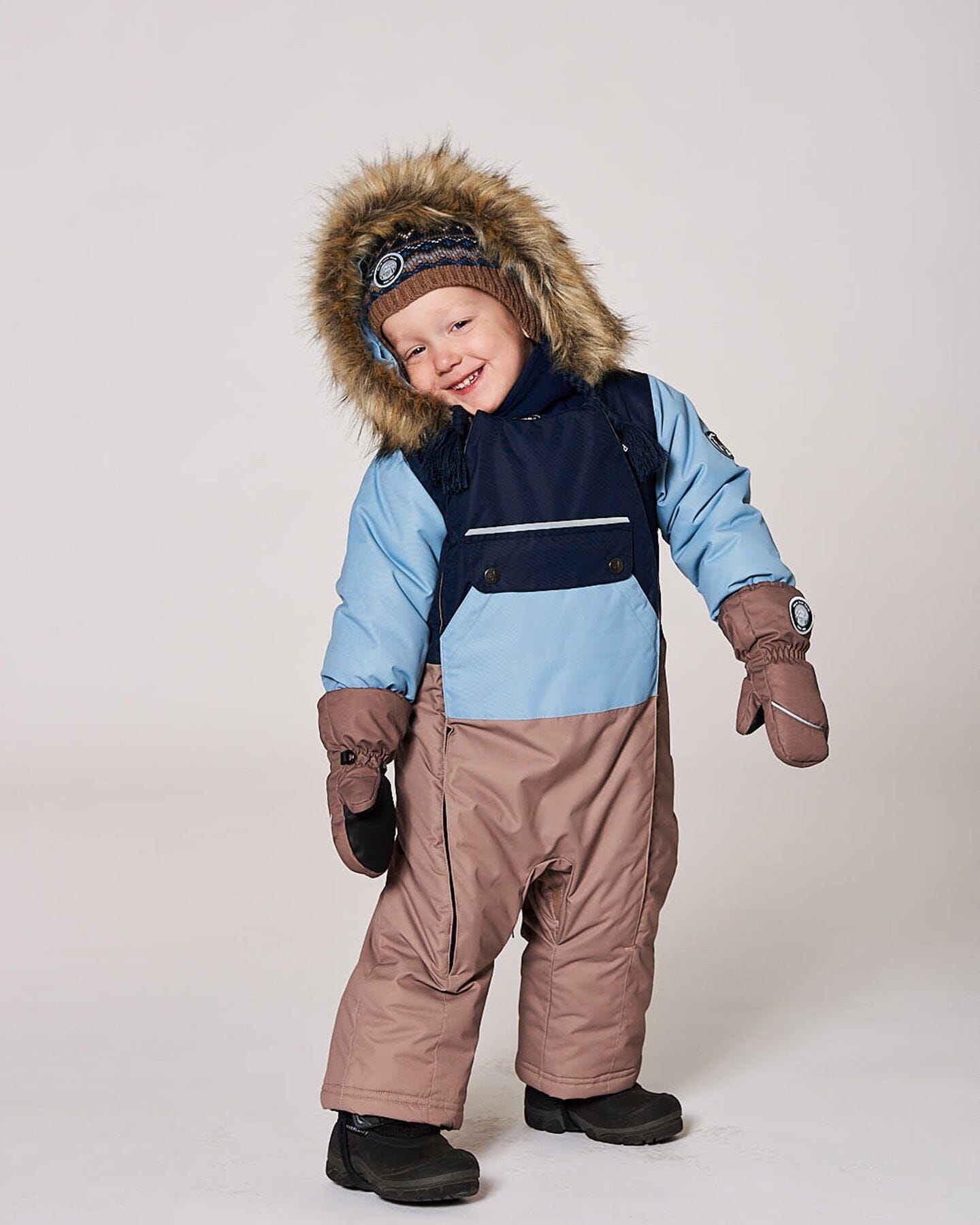 Combinaison de Neige Bébé Une Pièce Conçue Pour Siège Auto Taupe