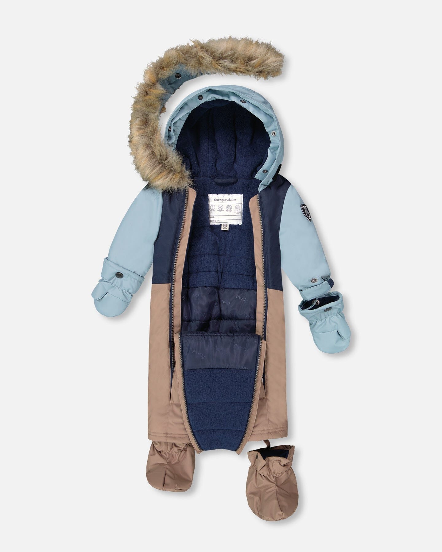 Combinaison de Neige Bébé Une Pièce Conçue Pour Siège Auto Taupe