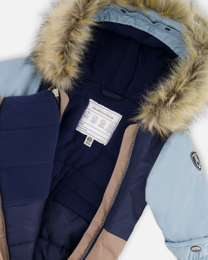 Combinaison de Neige Bébé Une Pièce Conçue Pour Siège Auto Taupe