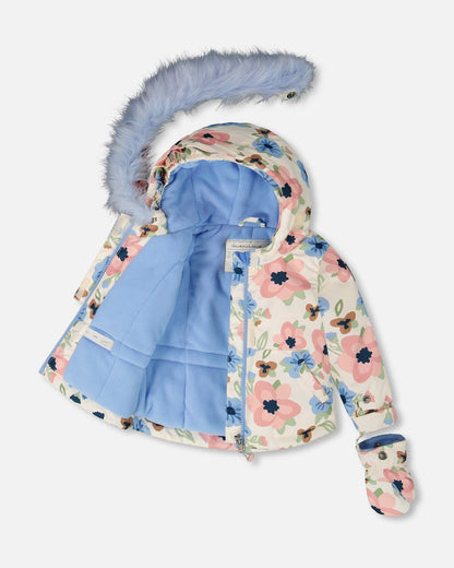 Combinaison de neige bébé deux pièces bleu clair