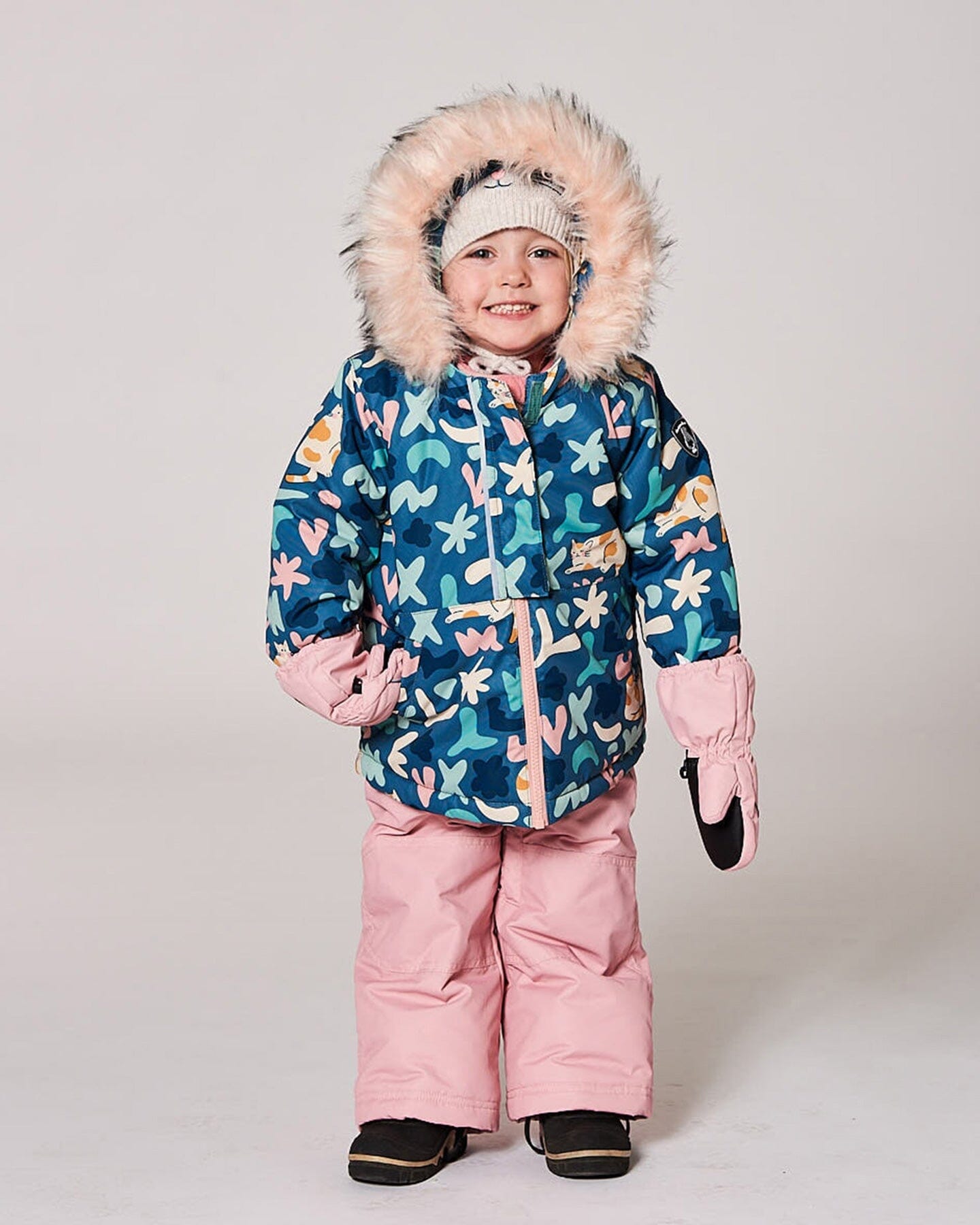 Ensemble de neige deux pièces bébé rose poudré