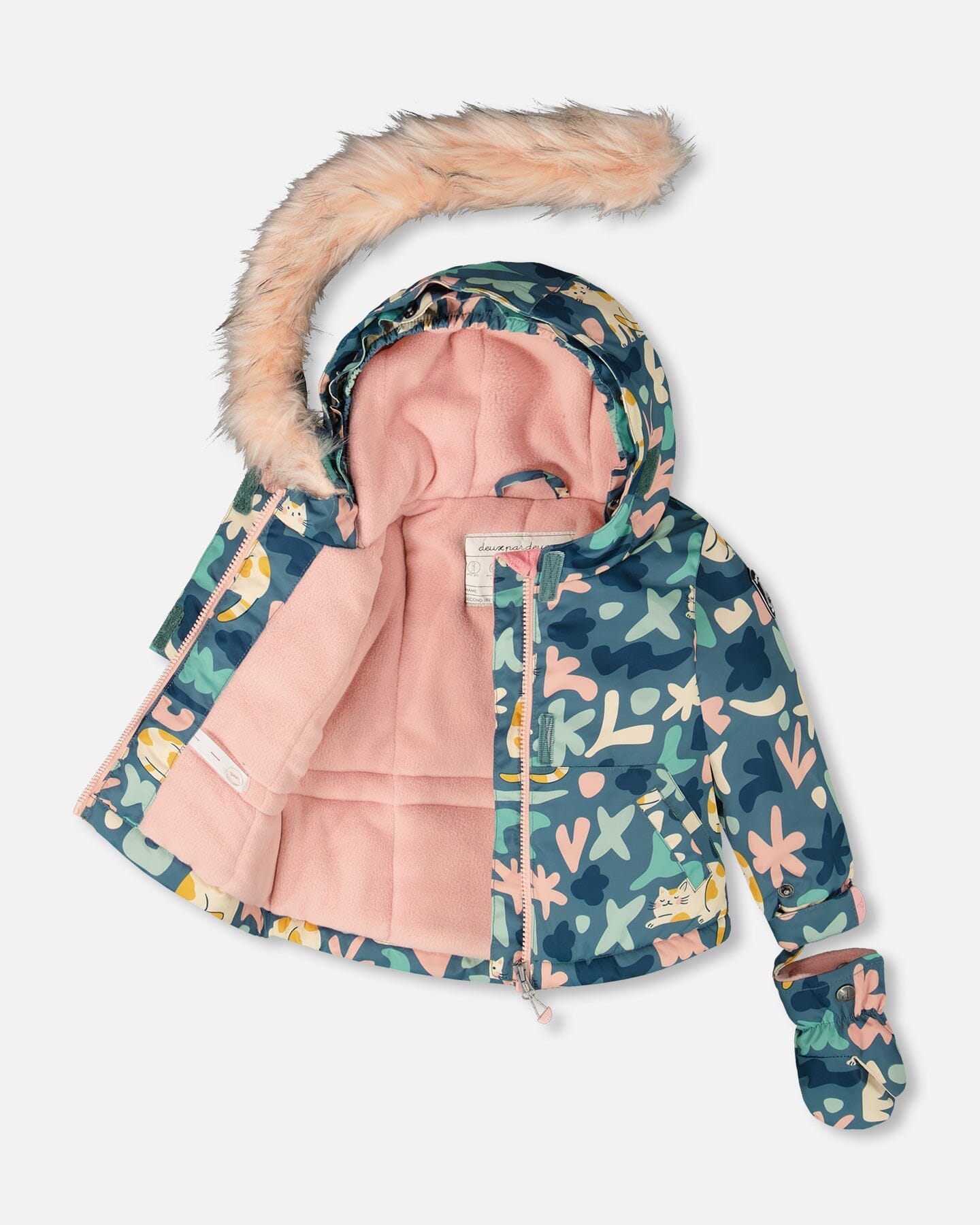 Ensemble de neige deux pièces bébé rose poudré