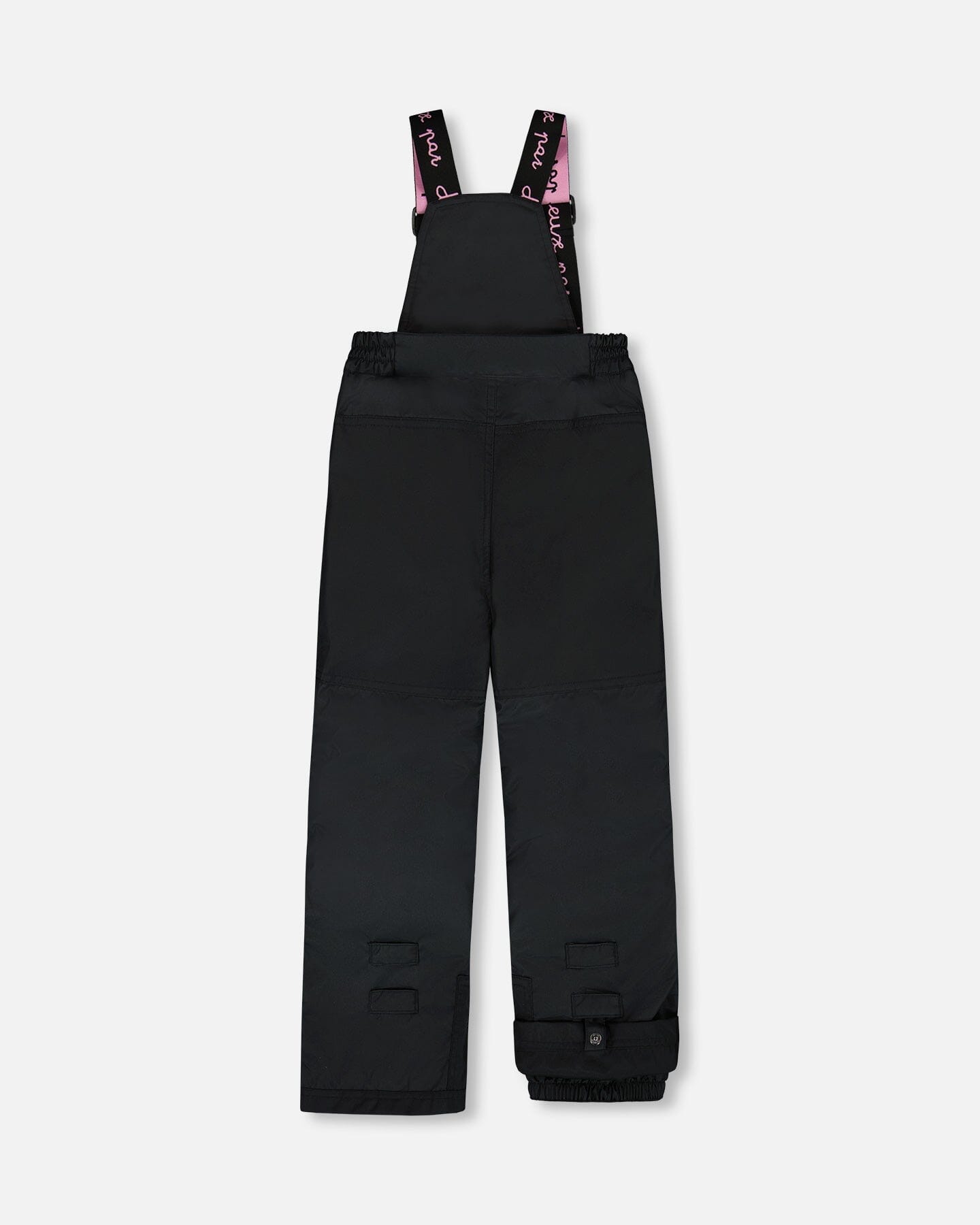 Two-Piece Play Snowsuit With Multicolor Print Jacket And Solid Pant Black
