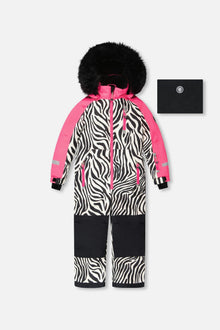 One-Piece Play Snowsuit Zebra Print