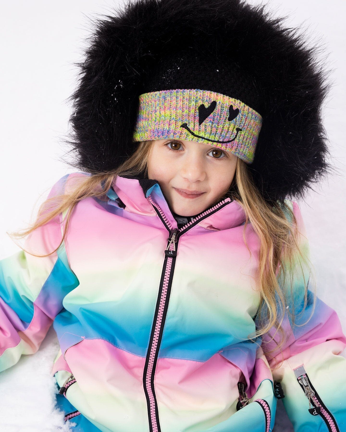 Combinaison de Neige Deux Pièces Fille Motif Smiley