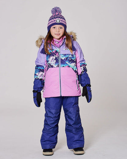 Combinaison de ski deux pièces violet foncé