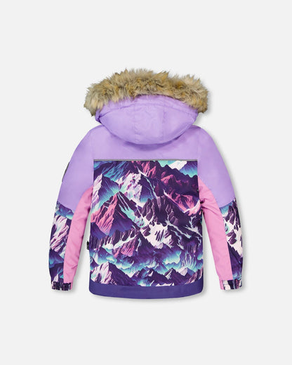 Combinaison de ski deux pièces violet foncé