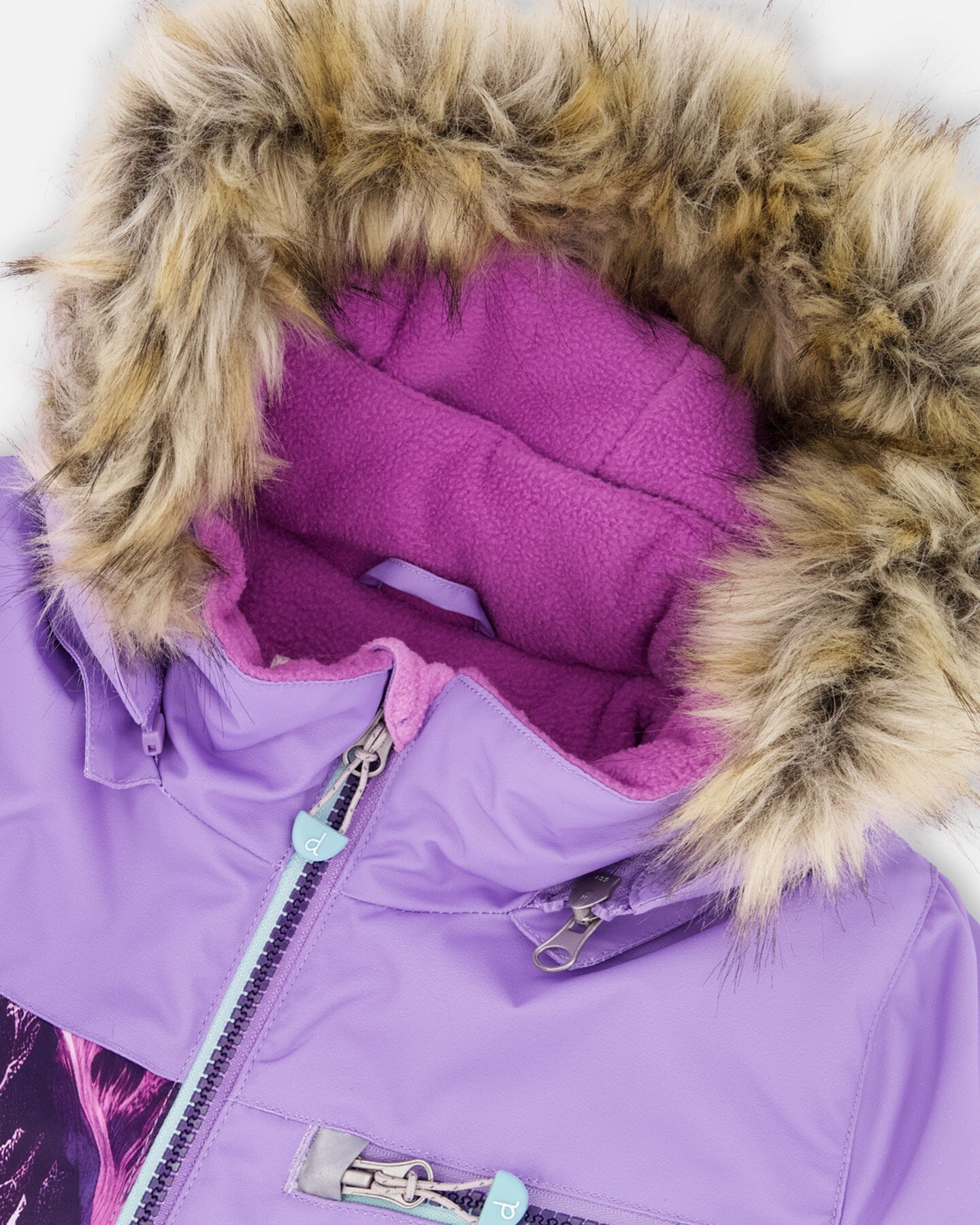 Combinaison de ski deux pièces violet foncé