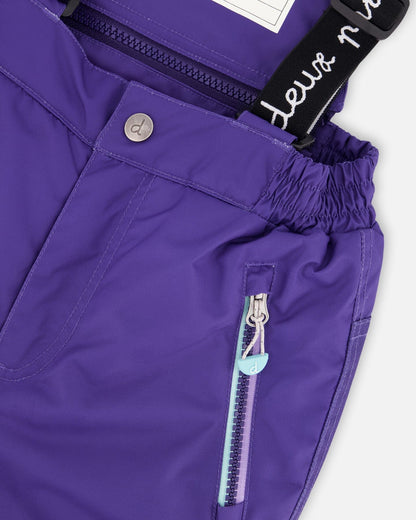 Combinaison de ski deux pièces violet foncé