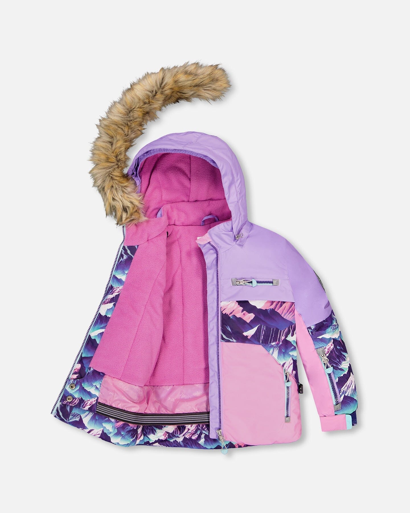 Combinaison de ski deux pièces violet foncé