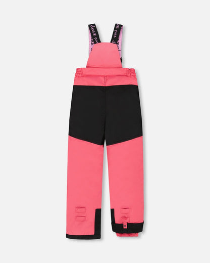 Two-Piece Play Snowsuit Flash Coral With Butterfly Print Jacket